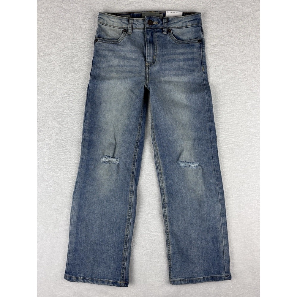 Lucky Brand High Waist Wide Leg Distressed Slim Fit Jeans Size 10 (25x24) NWT‎